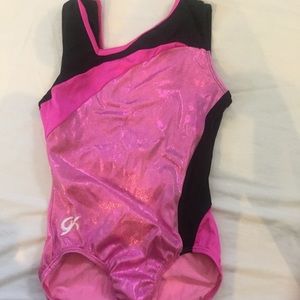 GK pink and black leotard